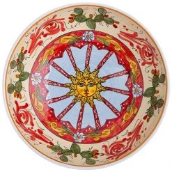 Ceramiche Siciliane - Sicily Line Salad Bowl Sun 30cm